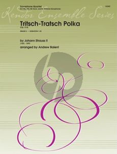 Strauss Tritsch-Tratsch Polka Op. 214 4 Saxophones (AATB) (Score/Parts) (arr. Andrew Balent)