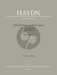 Haydn Schopfungsmesse Hob.XXII:13 Soli-Choir-Orchestra (Full Score) (Irmgard Becker-Glauch)