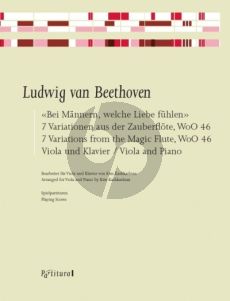 Beethoven "Bei Männern, welche Liebe fühlen" 7 Variationen aus der Zauberflöte, WoO 46 Viola und Klavier (2 Spielpartituren) (arr. Kim Kashkashian)