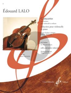 Lalo Concerto d-minor Violoncello and Orchestra (piano reduction) (edited by Philippe Muller)