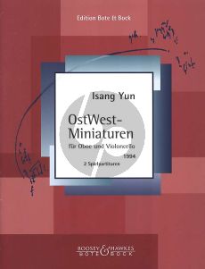Yun OstWest-Miniaturen Oboe und Violoncello (1994) (2 Spielpartituren)