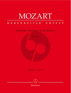 Mozart Vesperae solennes de Domenica KV 321 Soli-Chor-Orchester-Orgel Partitur (Barenreiter-Urtext)