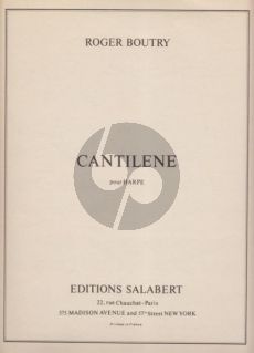 Boutry Cantilene pour Harpe