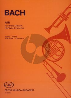 Bach Air 2 Trump.-Horn-Tromb.-Tuba (Score/Parts) (transcr. Antal Vargas)