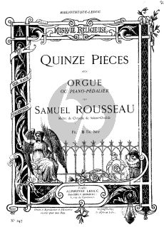 Rousseau 15 Stucke Vol.1 Orgel