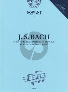 Bach Sonata g-minor BWV 1020 Flute-BC Boek-CD