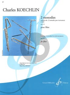 Koechlin 2 Monodies Op.213 Flute solo (easy to interm. Gr.3 and 4)