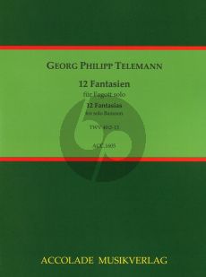 Telemann 12 Fantasies TWV 40:2-13 for Bassoon [Fagott] Solo (arr. Nikolaus Maler)