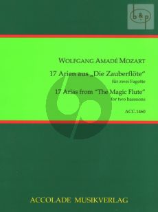 Mozart 17 Arien aus "die Zauberflote" 2 Fagotte (2 Spielpartituren) (transcr. Hans-Peter Vogel)