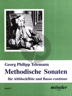 Telemann Methodische Sonaten Vol. 4 Altblockflöte und Bc (1728 & 1732) (Martin Nitz)