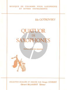 Gotkovsky Quatuor for Saxophone Quartet Score/Parts