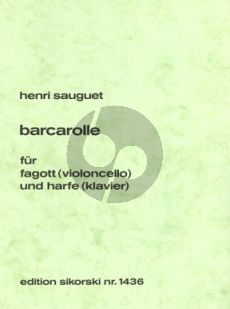 Sauguet Barcarolle (Bassoon[Violoncello]-Harp[Piano])