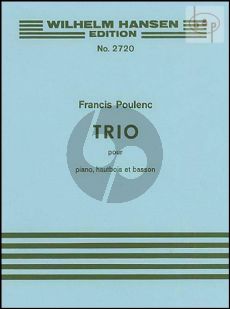Poulenc Trio Oboe-Bassoon-Piano (Score/Parts)