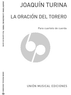 Turina La Oracion del Torero for String Quartet Parts