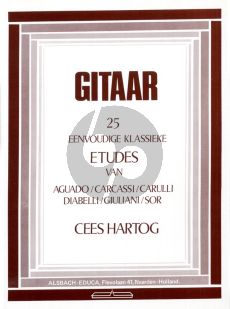 Hartog 25 Eenvoudige Klassieke Etudes voor Gitaar (Aguado, Carcassi, Carulli, Diabelli, Giuliani en Sor)