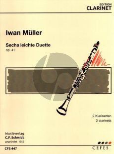 Muller 6 Leichte Duette op.41 2 Klarinetten