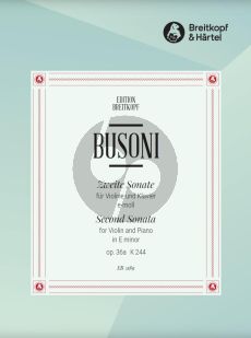Busoni Sonate No.2 Op.36A e-moll Violin-Piano