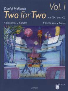 Hellbach TTwo for Two Vol.1 - 4 Pieces for 2 Pianos Book with Cd