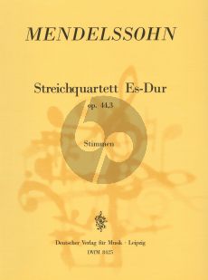 Mendelssohn Streichquartett Es-dur Op. 44 No. 3 MWV R 28 (Stimmen)