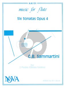 Sammartini 6 Sonatas Op.4 2 Flutes (or Violin/Oboes) (edited by Robert Paul Block)