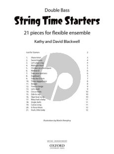 Blackwell String Time Starters (21 easy pieces for flexible Ensemble Bass Book