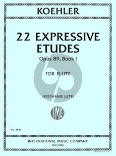 Kohler 22 Expressive Etudes Op. 89, Book I for Flute (edited by Stephanie Jutt)