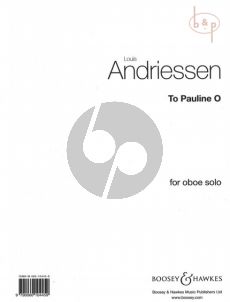 Andriessen To Pauline O for Oboe solo