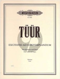 Tüür Excitatio ad Contemplandum 4 Voices [ATTB] - Organ Score (1959)