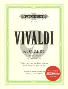 Vivaldi Konzert a-Moll Op.3 No.6 RV 356 Violine und Klavier Buch mit Cd (Kuchler/Klengel)
