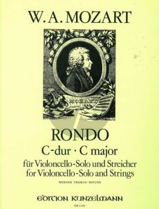 MozaRT Rondo C-dur KV 373 Violoncello solo and String Quartet (Score/Parts) (arr. Werner Thomas-Mifune)