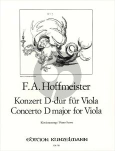 Hoffmeister Konzert D-dur Viola-Orchester Klavierauszug (Ulrich Drüner / Dieter Förster)