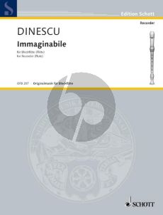 Dinescu Immaginabile Blockflöte oder Flöte solo