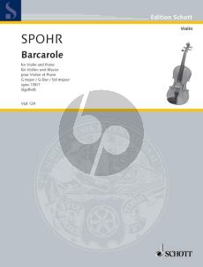 Spohr Barcarole G-major Op.135 No.1 (from 6 Salon Pieces) Violin-Piano (edited by Maria Egelhof)