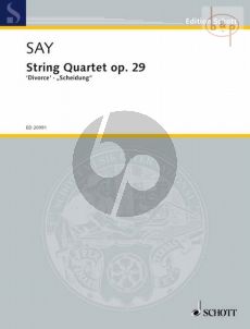 Quartet Op.29 "Divorce" (2010) for 2 violins, Viola and Violoncello Score and Parts