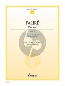 Faure Pavane Op.50 Violin and Piano (arr. Wolfgang Birtel)
