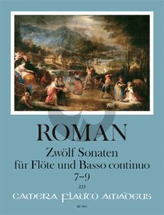 Roman 12 Sonatas Vol. 3 No. 7 - 9 Flute and Bc (edited by Harry Joelson)