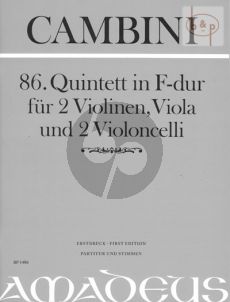 Quintet No.86 F-major (2 Vi.-Va.- 2 Vc.) (Score/Parts)
