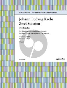 Krebs 2 Sonatas D major and G major Flute or Violin and Obligatory Harpsichord
