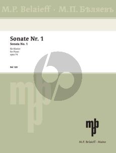 Glazunov Sonata No.1 B-flat minor Op.74 Piano solo