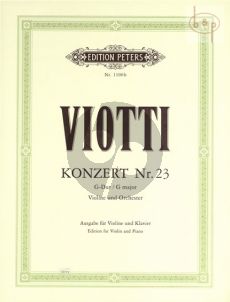 Konzert No.23 G-dur fur Violine und Klavier