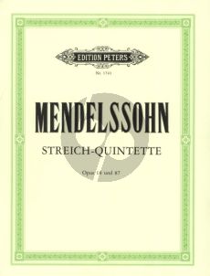 Mendelssohn Streichquintette Op.18 und Op.87 Stimmen