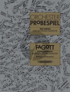 Orchester Probespiel Fagott / Kontrafagott (Kolbinger-Rinderspacher)