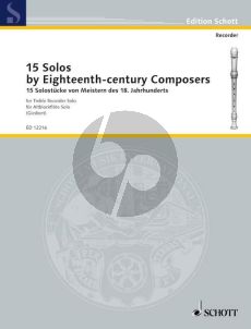 15 Solos by 18th.Century Composers for Treble Recorder (Giesbert)