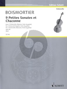 Boismortier 9 Petites Sonates & Chaconne Op. 66 fur 2 Violoncellos (Hugo Ruf)