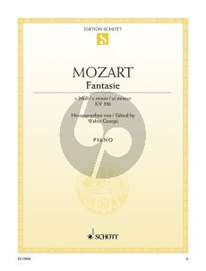 Mozart Fantasie c-moll KV 396 Klavier (Walter Georgii)