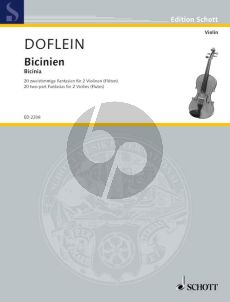 Bicinien (two-part Fantasias from around 1600) (edited by E.Doflein) (Grade 2 - 3)