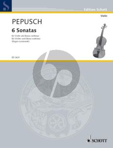 pepusch 6 Sonatas Violin-Bc (Degen-Lenzewski) (Grade 2)