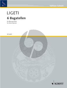 Ligeti 6 Bagatellen (1953) (from "Musica ricercata") Woodwind Quintet (Score)