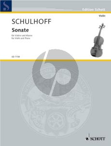 Schulhoff Sonate WV 91 Violine und Klavier