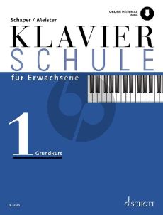 Schaper-Meister Klavierschule fur Erwachsene Band 1 (Grundkurs) (Buch mit Audio online)